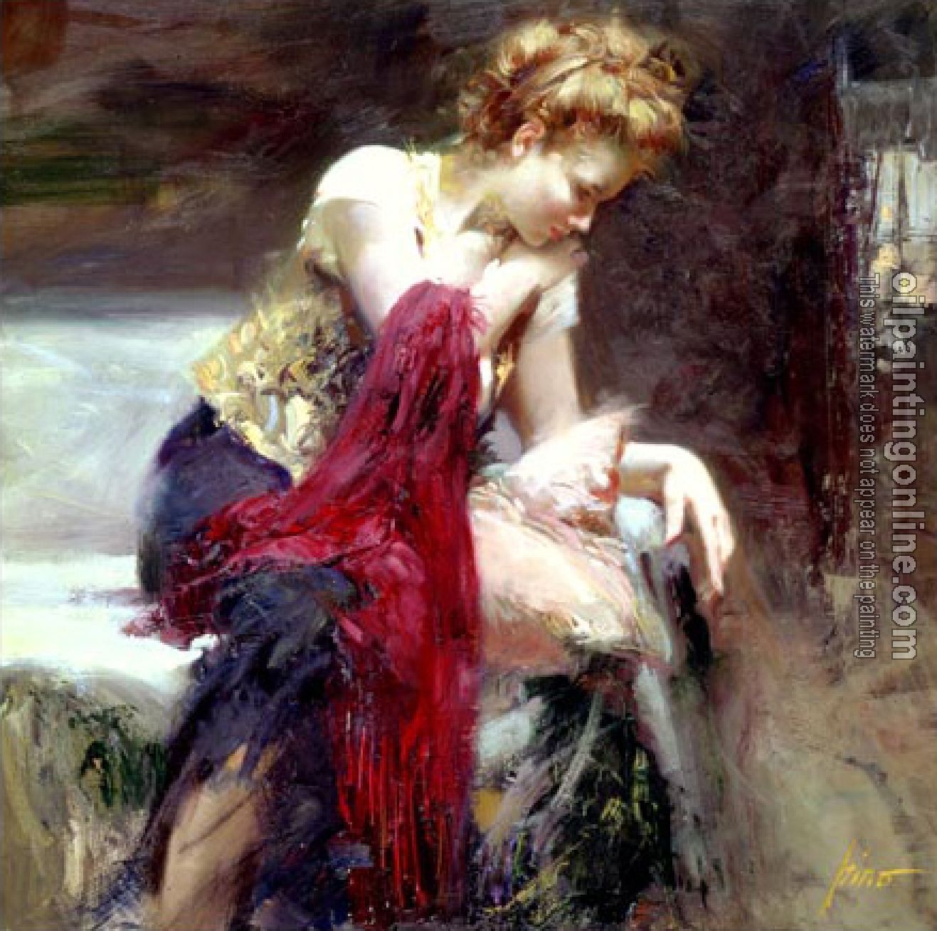 Pino Daeni - Impression oil painting.